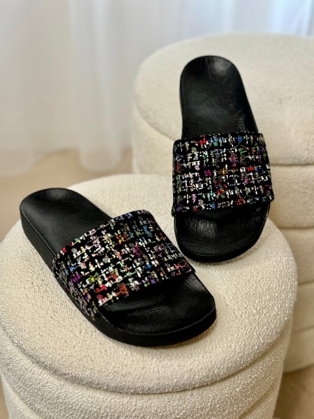 Šľapky TWEED POP